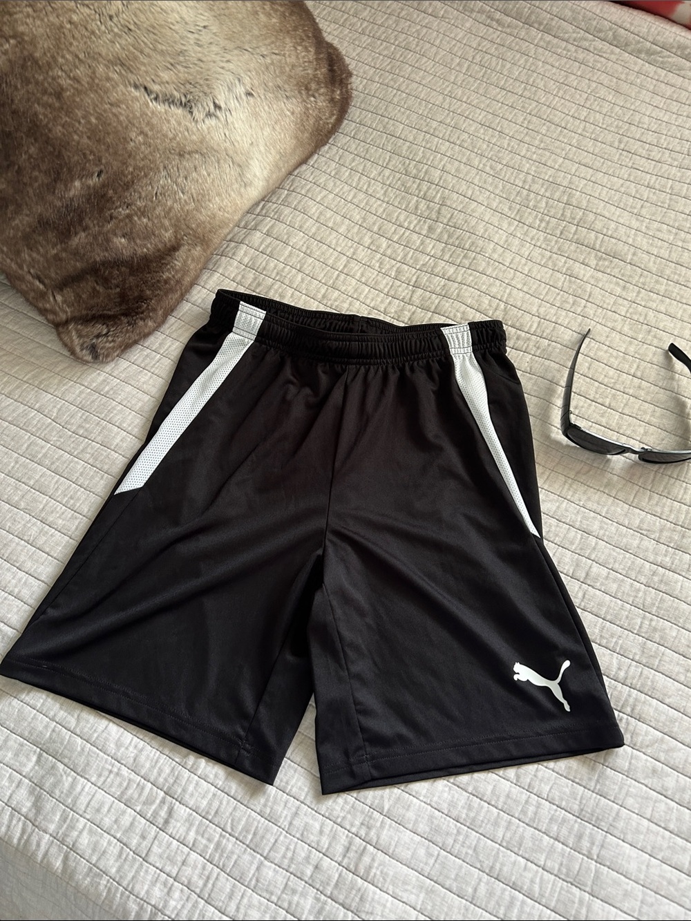 Puma Y2K sporty black unisex small shorts small